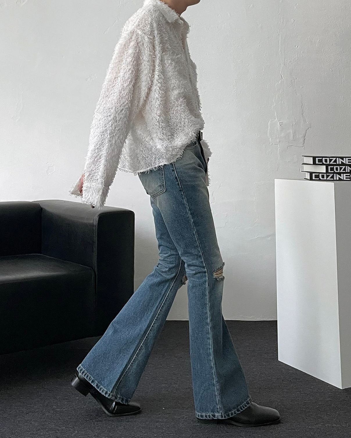 Distressed Flare Jeans