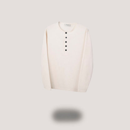 Soft Rib Henley Neck Knit