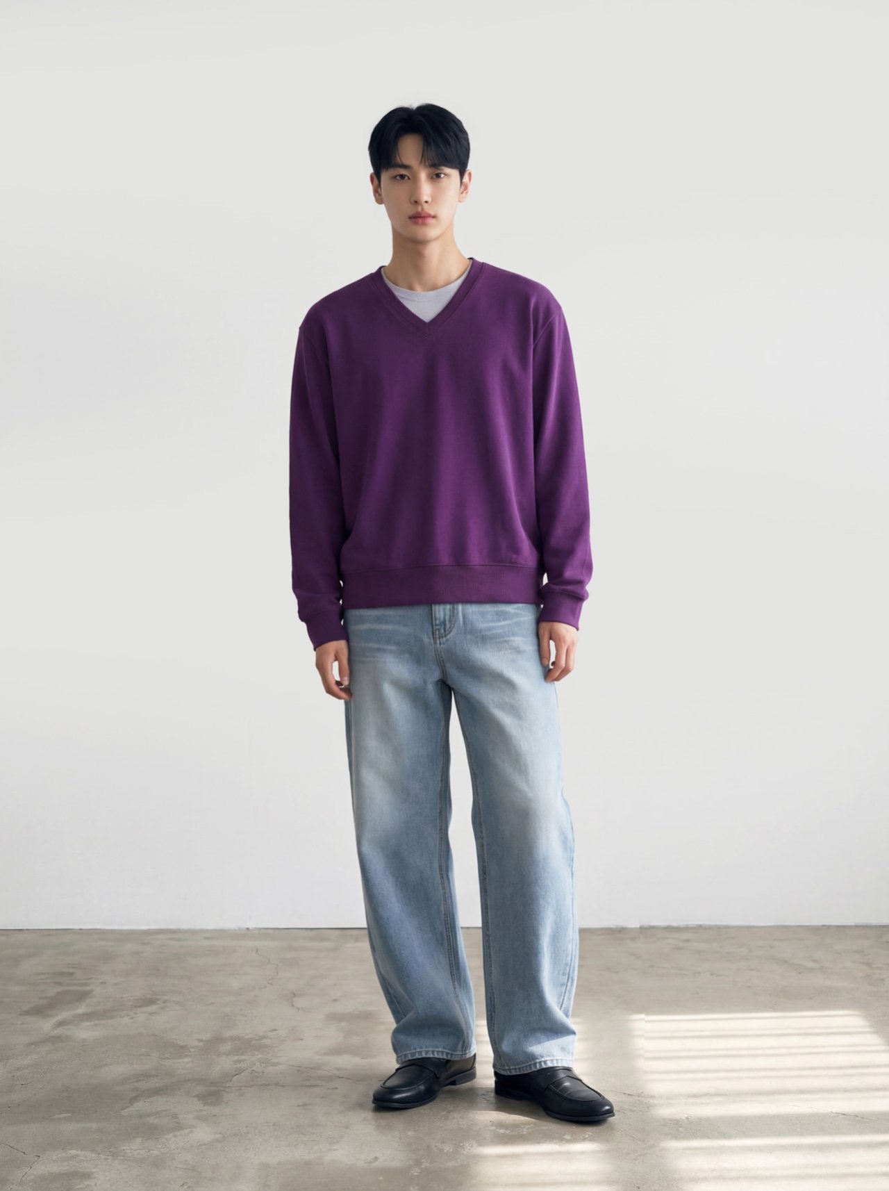 Layered V-Neck Long Sleeve Tee