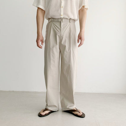 Dino Cotton Belted Pants