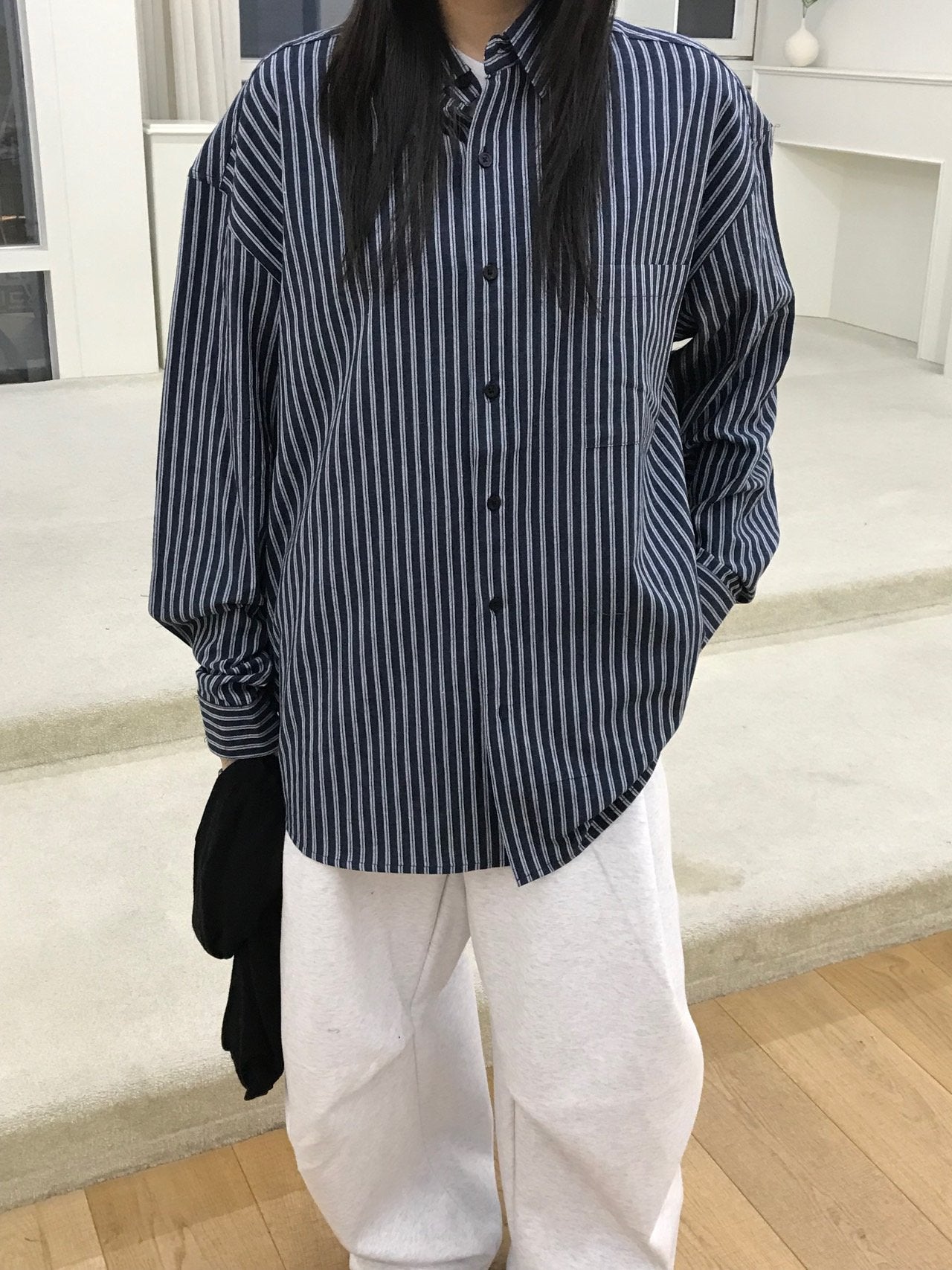 Pigment-Washed Nylon Shirt Jacket