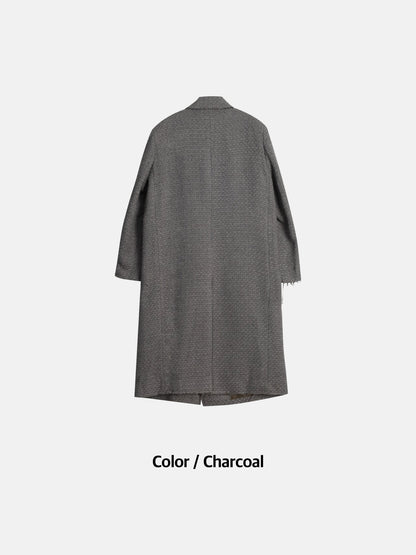 Draped Tweed Coat