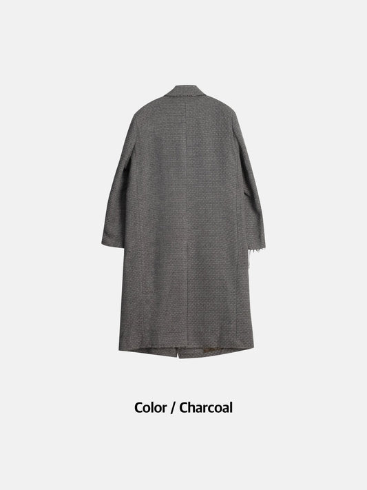Draped Tweed Coat