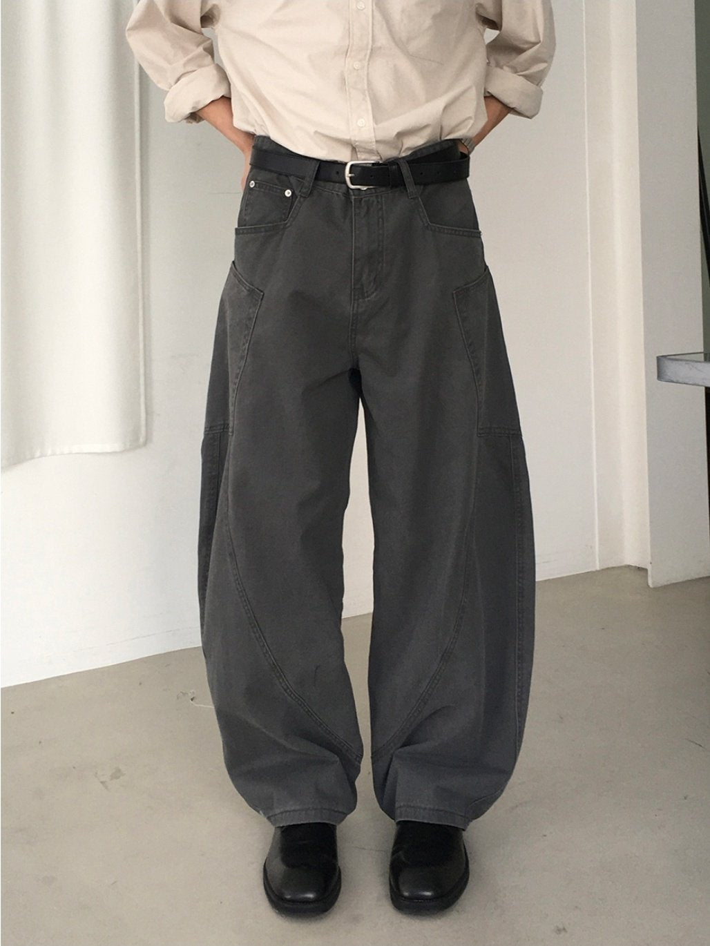 Puckered Wide Pants