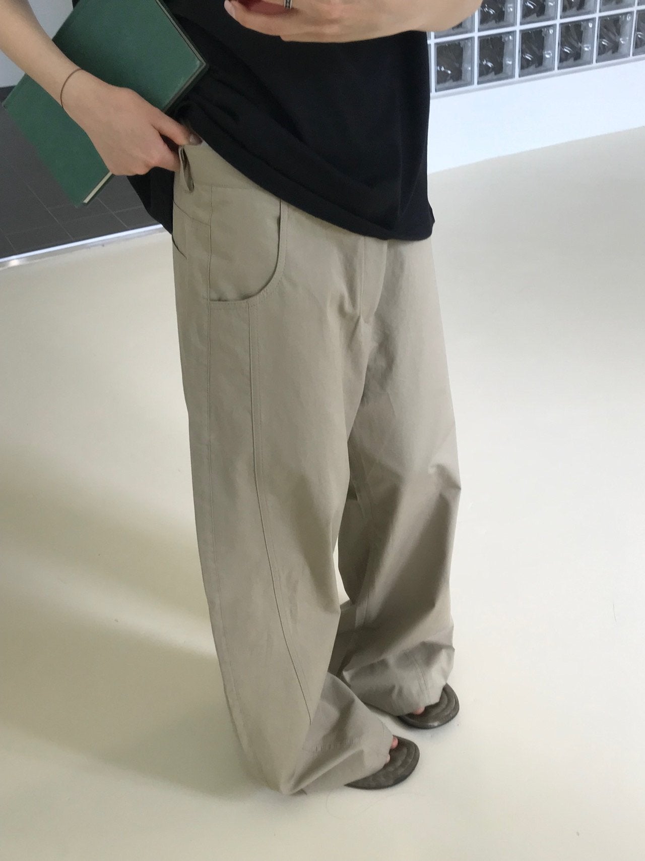 Soft Curve Wide Cotton Pants