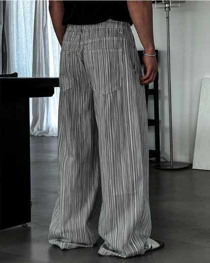 Rain Stripe Wide Pants