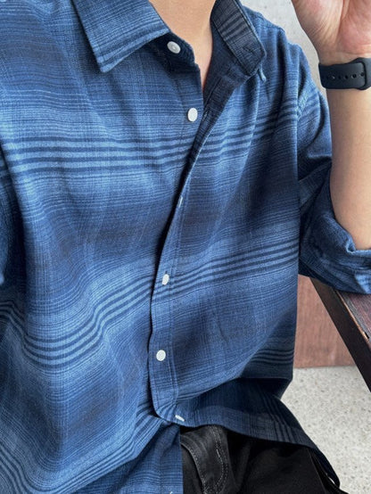 Pigment-Washed Nylon Shirt Jacket