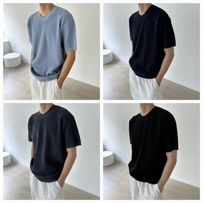 Hacci Half Sleeve Round Knit