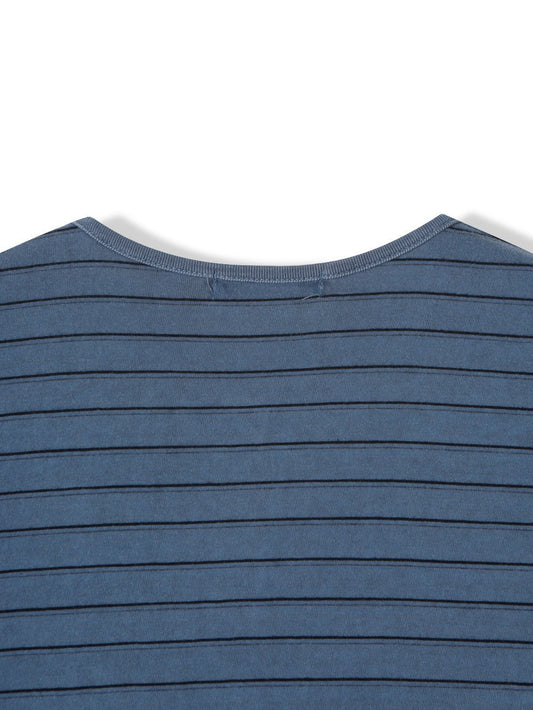 Pigment Stripe Henley Long Sleeve Tee
