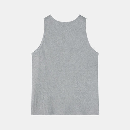 METAL DETAIL RIBBED TANK TOP