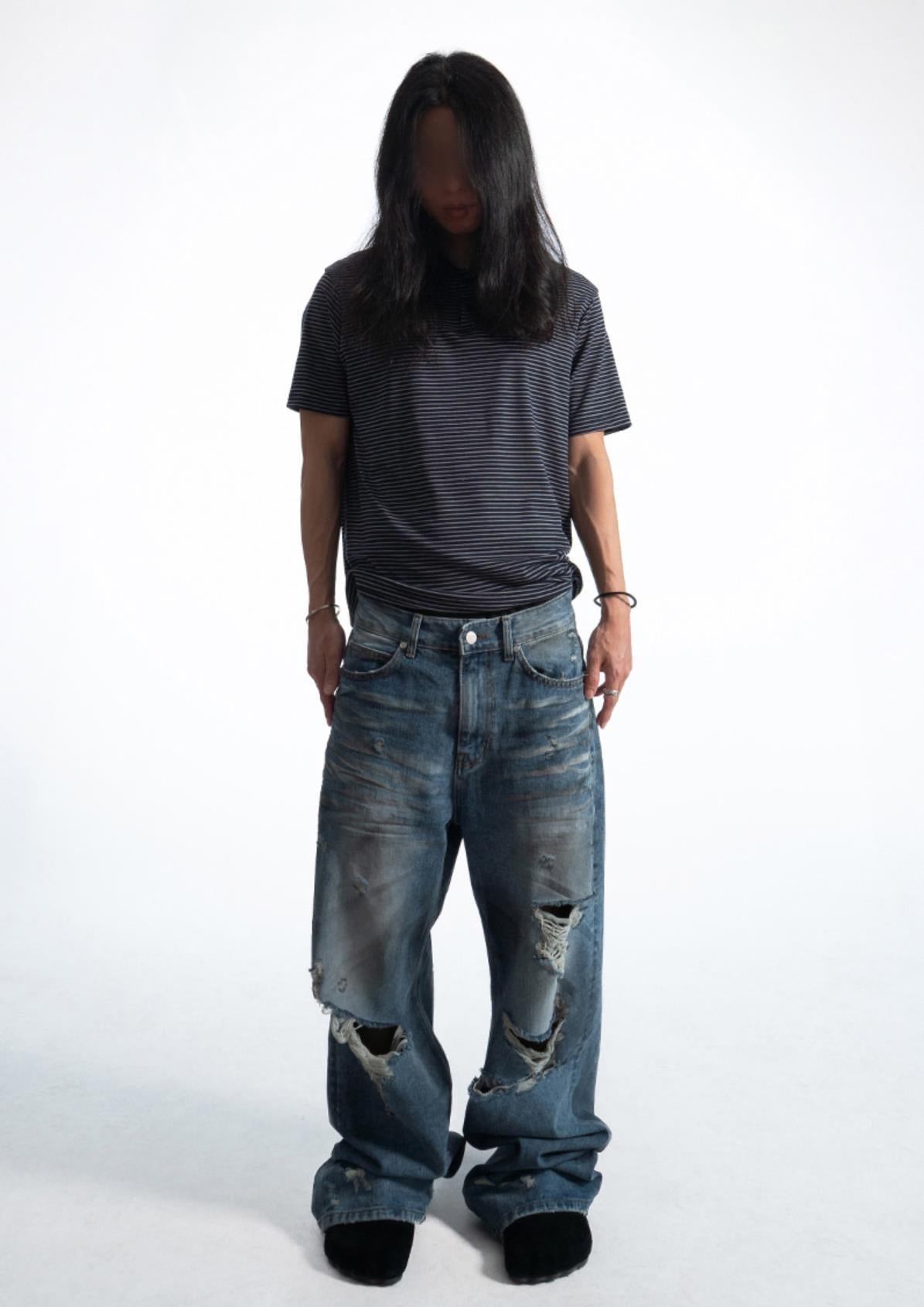 Pigment-Washed Nylon Shirt Jacket