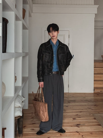 Puckered Wide Pants