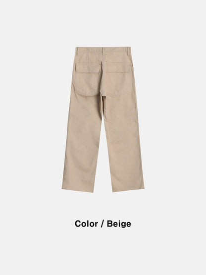 Washed Work Damage Wide Pants