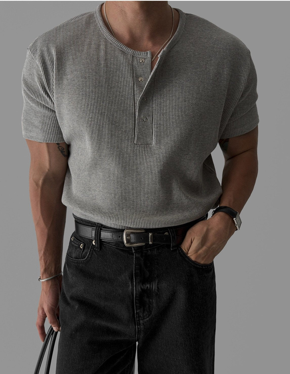 Lego Waffle Henley Neck T-Shirt