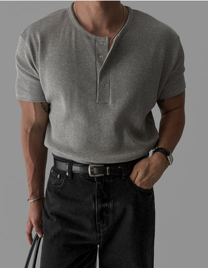 Lego Waffle Henley Neck T-Shirt