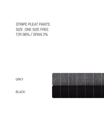 Stripe Pleat Pants