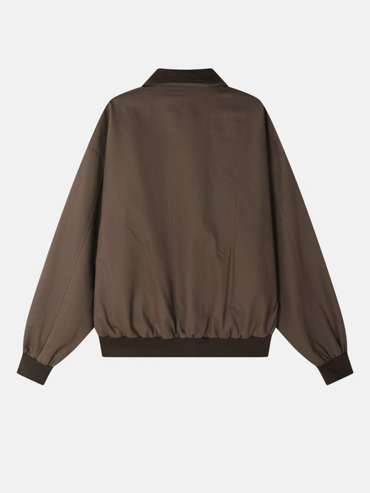 Contrast Collar Harrington Blouson