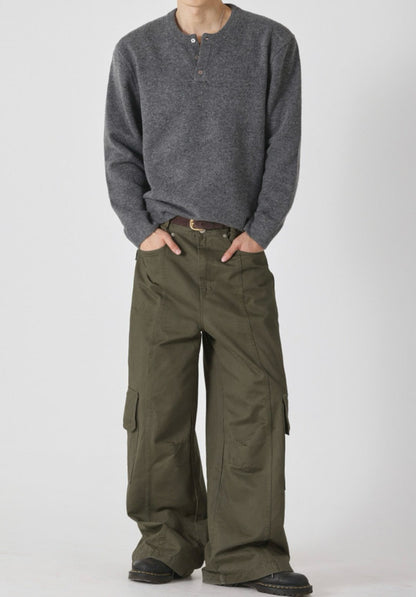 Ness Daily Henley Neck Knit