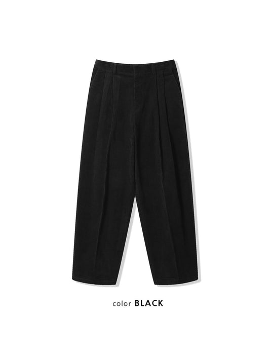 Heavy Corduroy Wide Tuck Pants