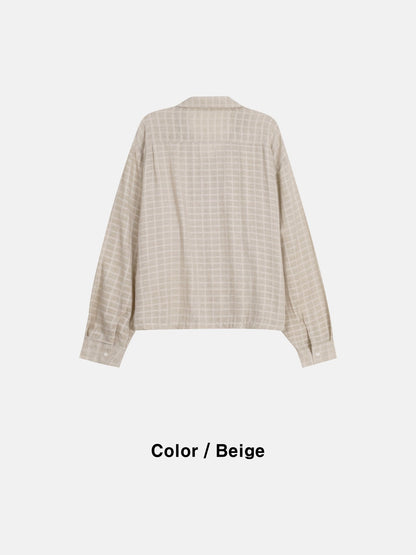Pigment-Washed Nylon Shirt Jacket