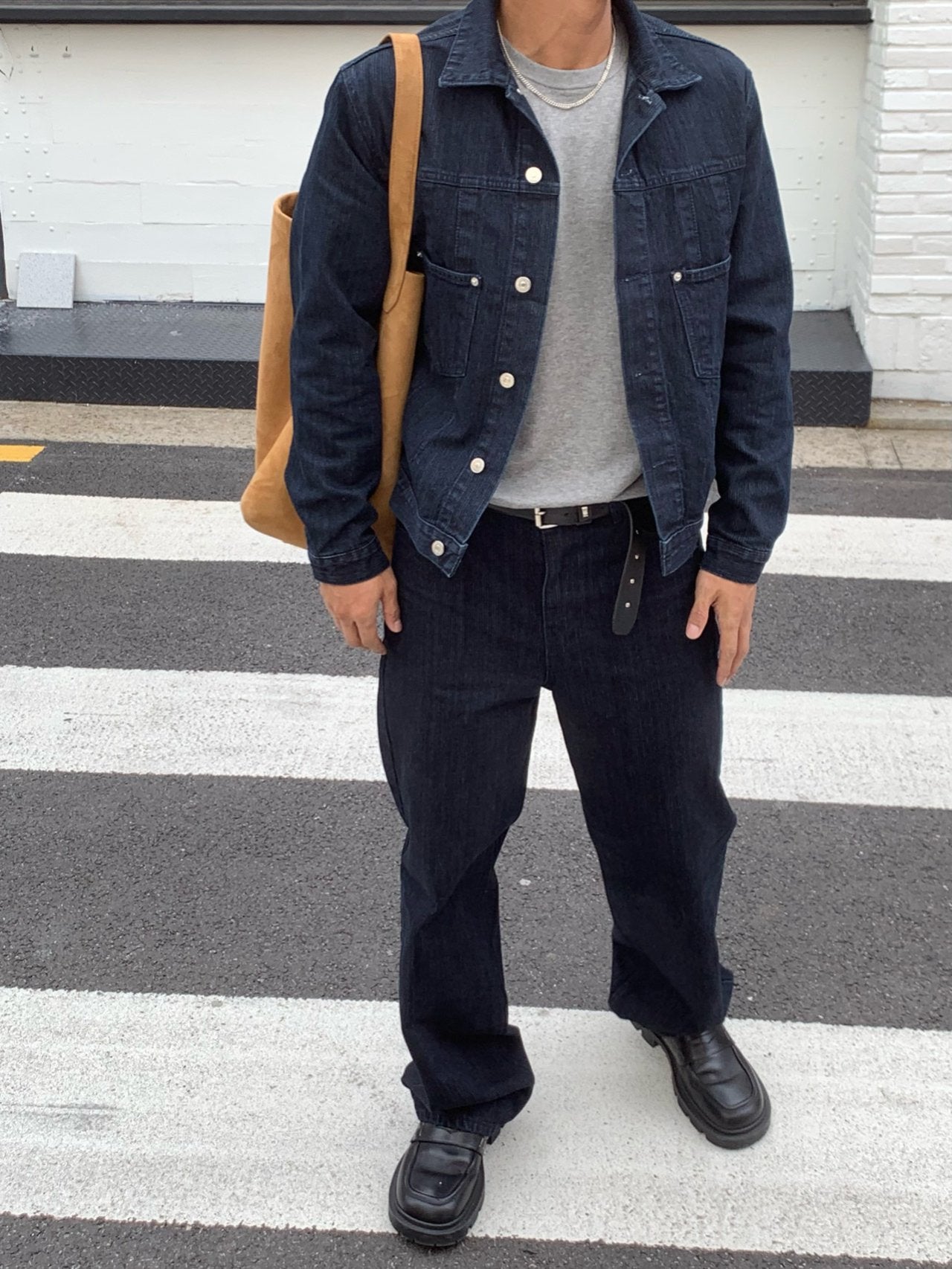 Luggage Ribbed Denim Jacket