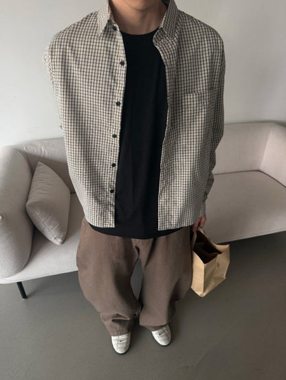 Pigment-Washed Nylon Shirt Jacket