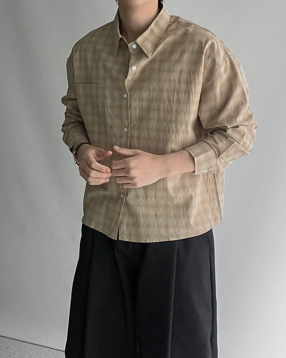Spring Check Cropped Shirt