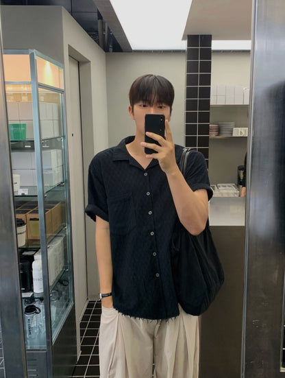 Panda Open Collar Shirt