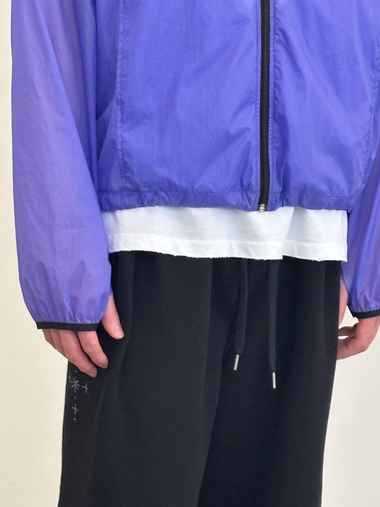 Pigment-Washed Nylon Shirt Jacket