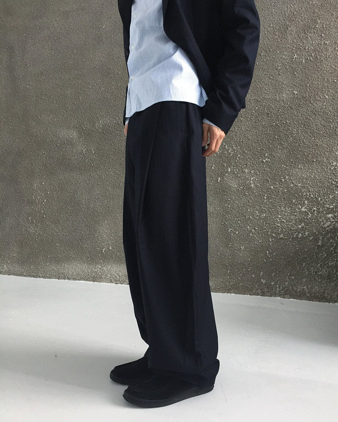 Zegna One-Tuck Curved Slacks