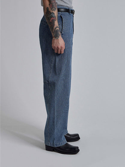 Stripe Denim Curve Pants