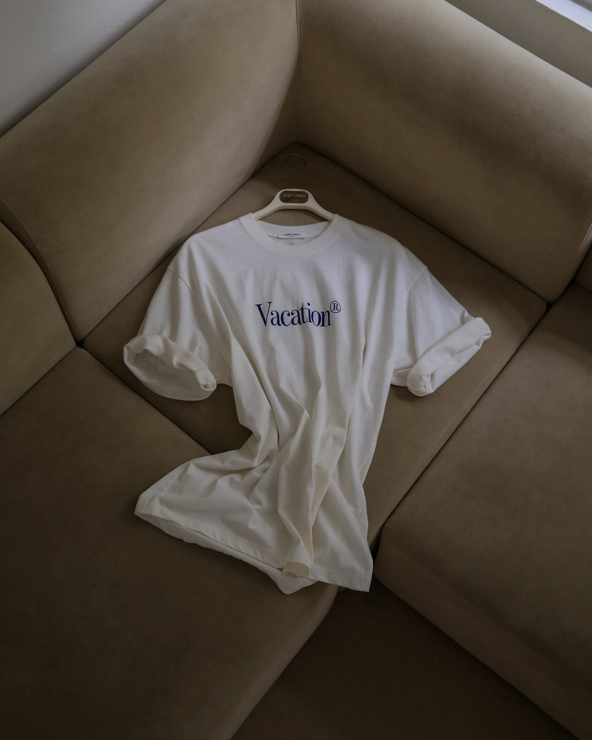 PAPERMOON ペーパームーン バケーションプリントピグメントTシャツ