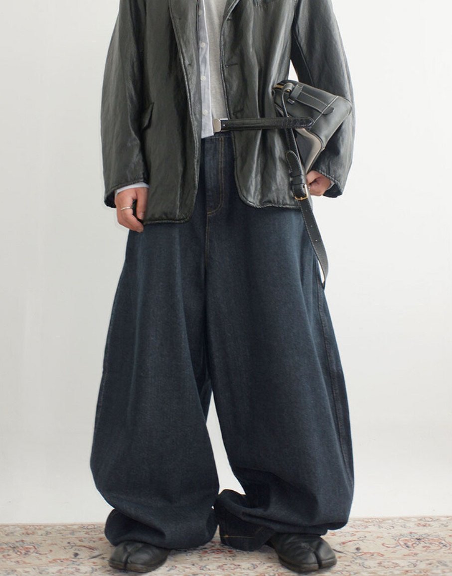 Broad Stripe Denim Set-up