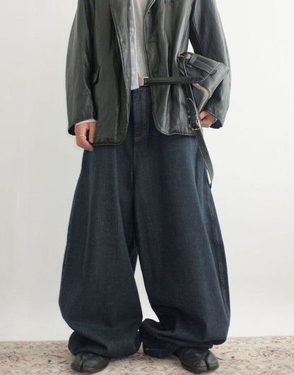 Broad Stripe Denim Set-up