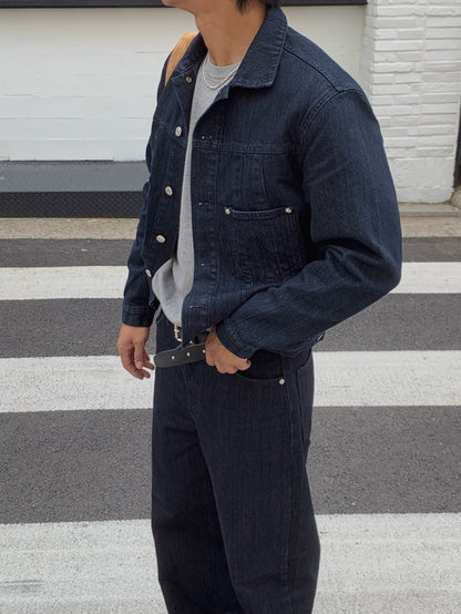 Luggage Ribbed Denim Set-up