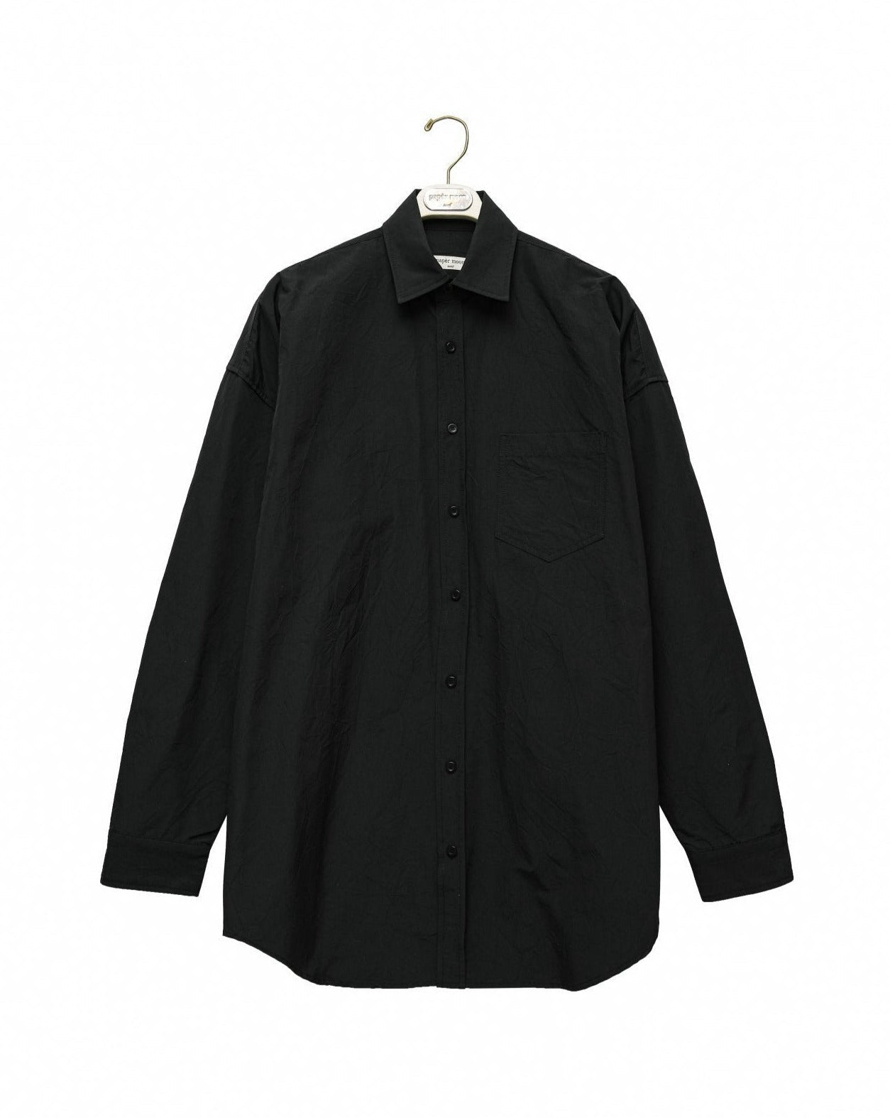 【PAPERMOON 페이퍼 문】SS / Wrinkle Cotton Fabric Oversized Button Down Shirt