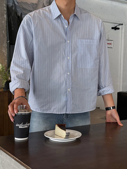 Crop Stripe Shirt
