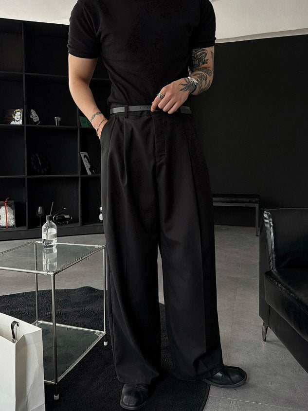 Two-Tuck Balloon Wide Slacks