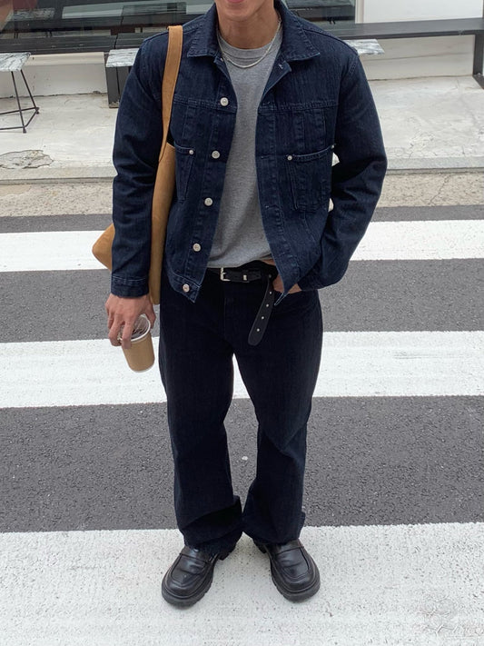 Luggage Ribbed Denim Set-up