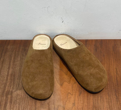 Italian Suede Leather Mule Sandals