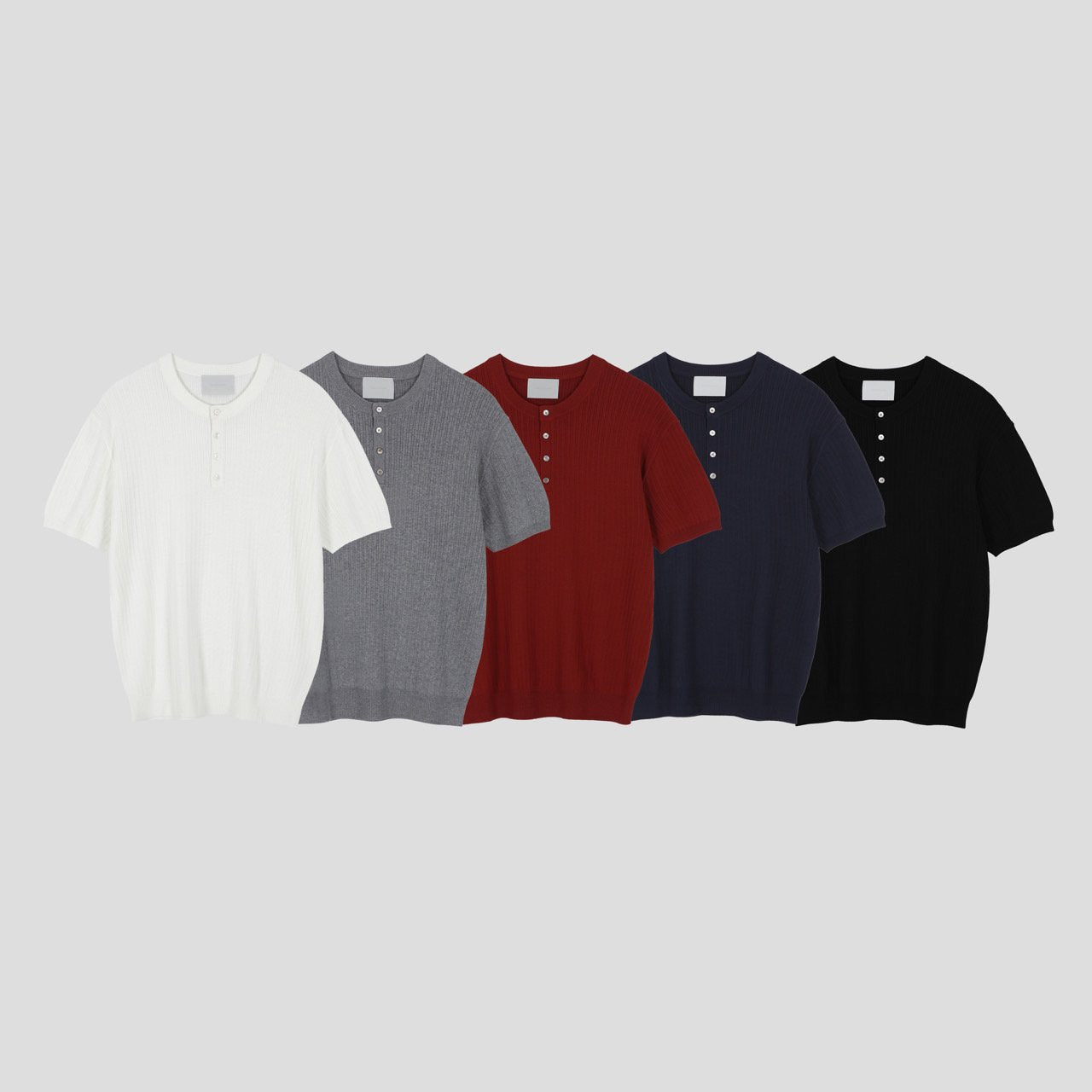Vertical Henley Knit