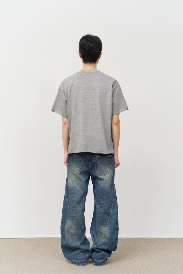 Wide Barrel Denim Pants