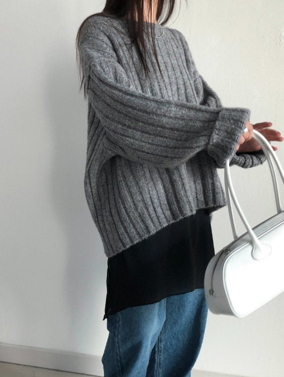 Raven Cropped Rib Knit