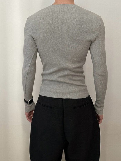 Naive Slim Rib T-Shirt