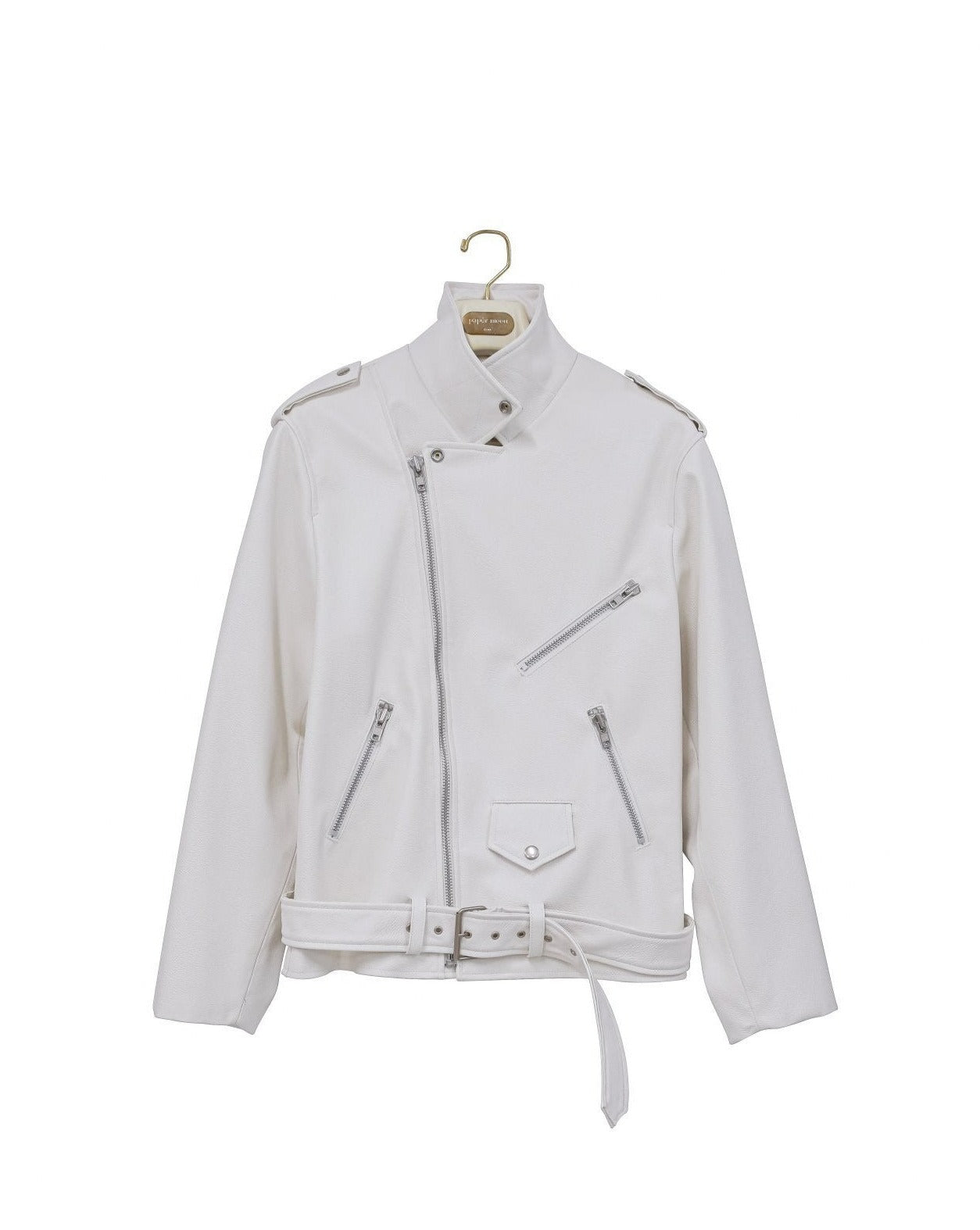 【PAPERMOON 페이퍼 문】AW / Oversized Vegan Leather Rider Jacket