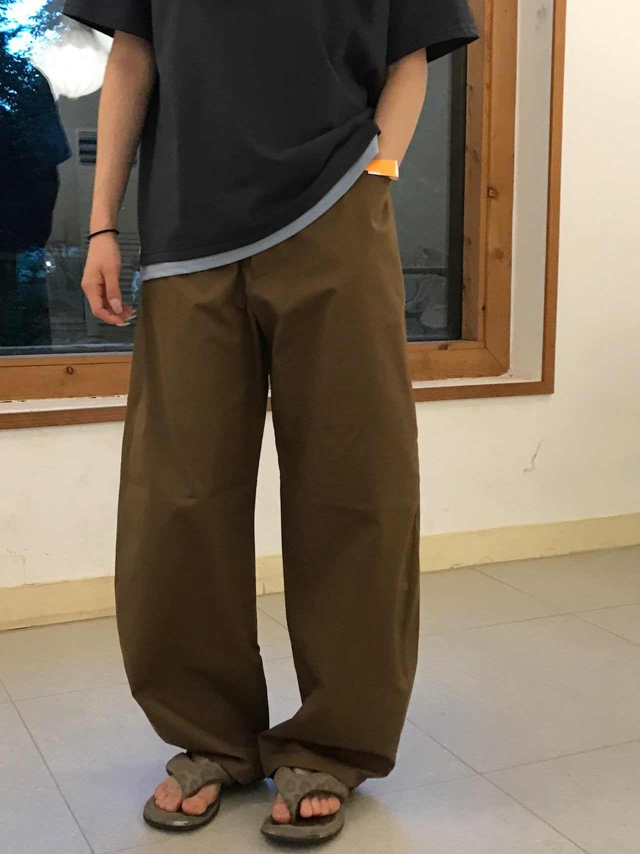 Volume Curve Cotton Balloon Pants