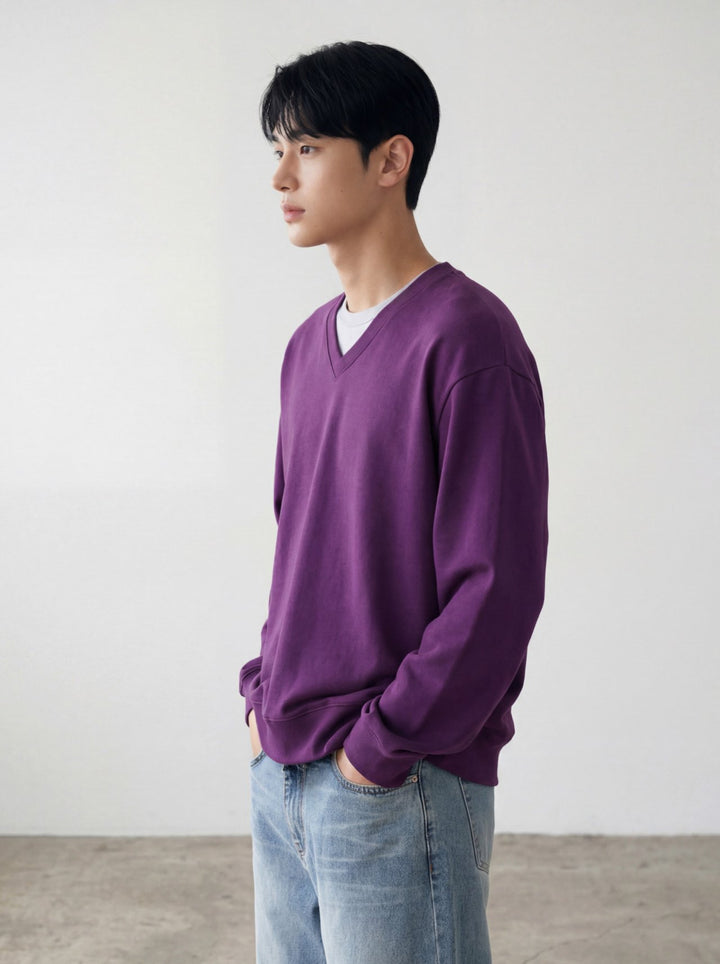 Layered V-Neck Long Sleeve Tee