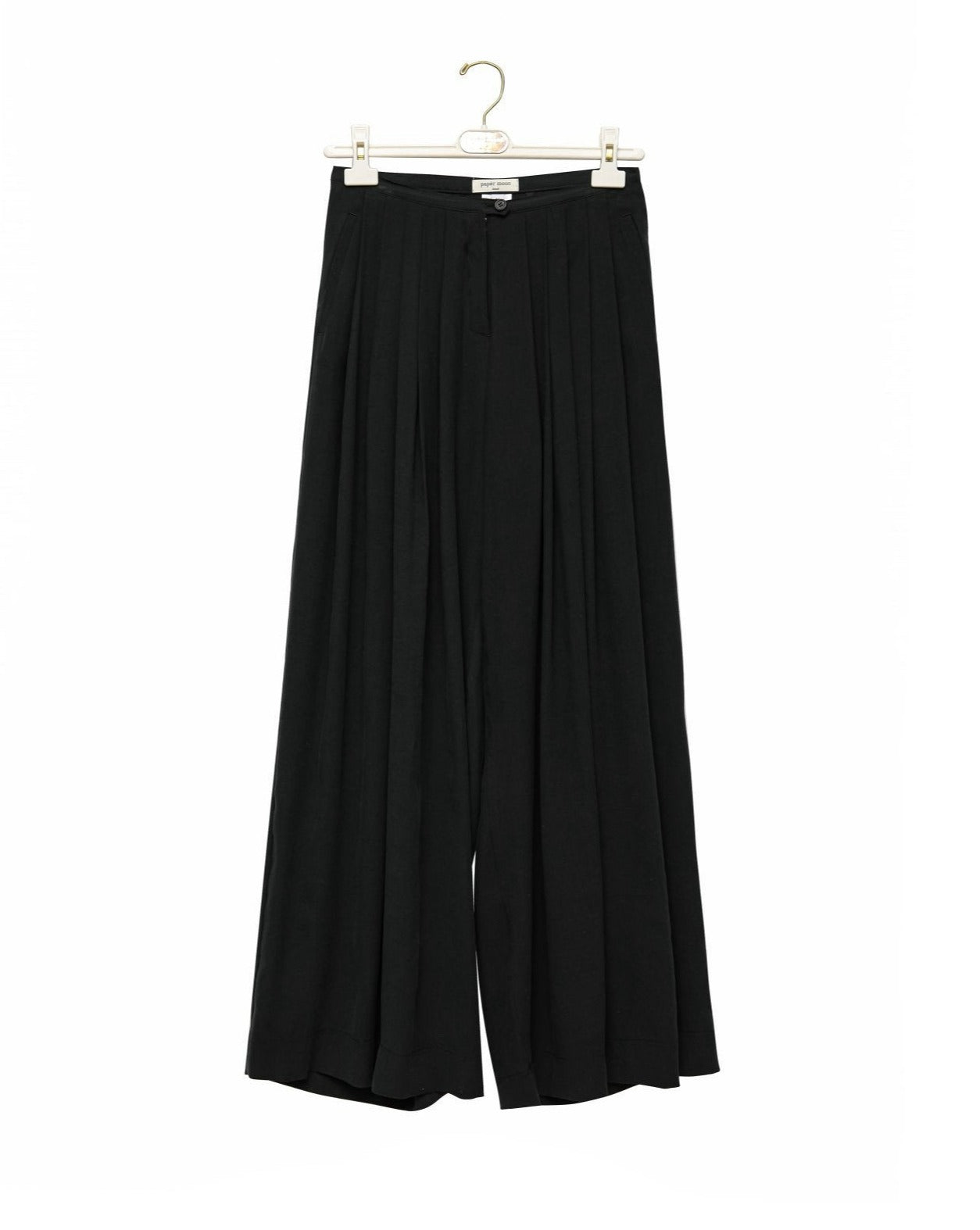 [PAPERMOON] SS / Bamboo Pleated Pin-Tuck Wide Trousers