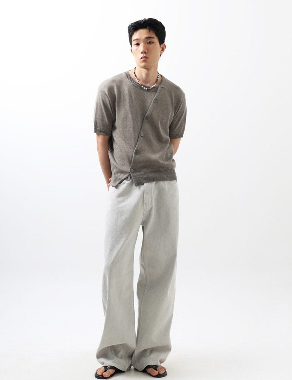 Label Dyeing Wide Pants