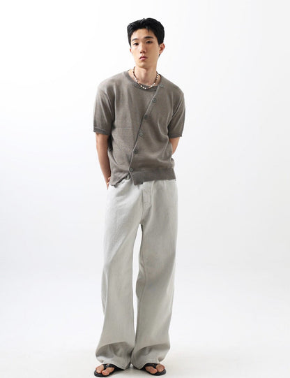 Label Dyeing Wide Pants